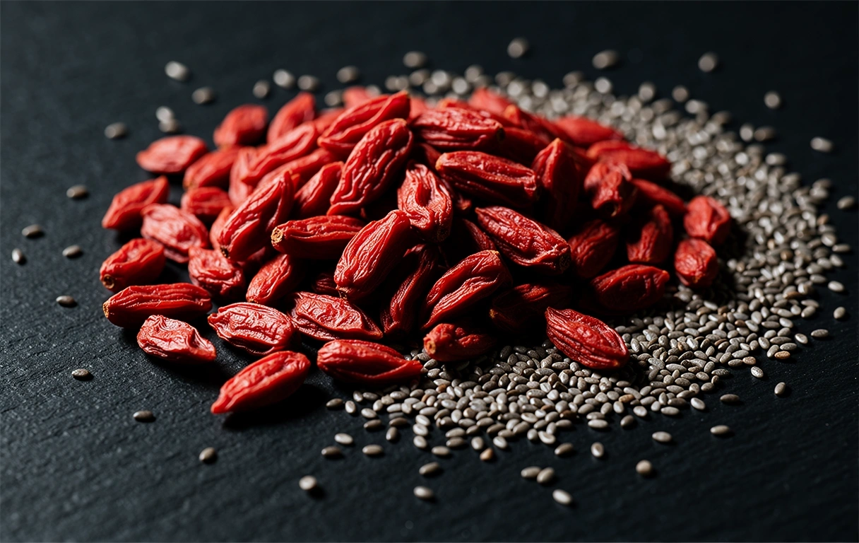 Détail de graines et baies